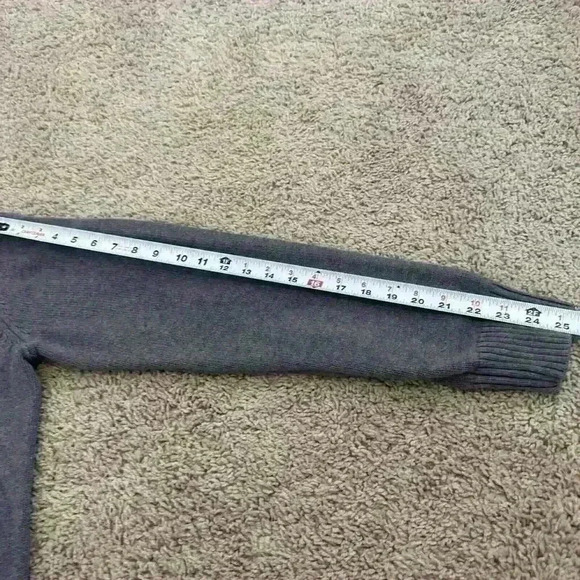 Eddie Bauer Gray Knit Henley Pullover Sweater Men's Size Large - Picture 12 of 15